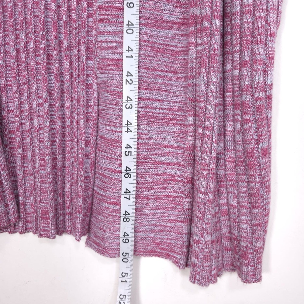 AFRM Women's Long Cardigan Size‎ M/L Jach Marled Open Front Pink Gray REVOLVE - Picture 5 of 10